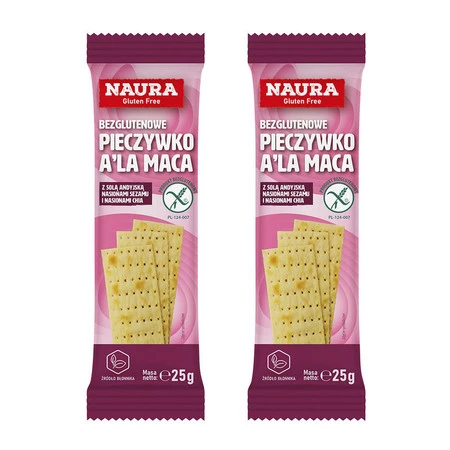 Zestaw 2x Pieczywko chrupkie z solą andyjską, nasionami sezamu i nasionami chia bez glutenu 25g