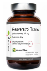 KENAY Resveratrol Trans zmikronizowany na wsparcie układu sercowo-naczyniowego i ochrony antyoksydacyjnej organizmu 60 kaps.