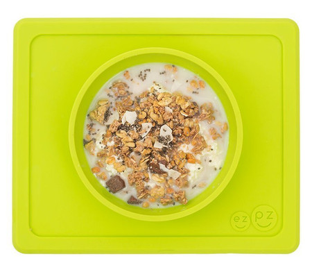 EZPZ Silikonowa miseczka z podkładką 2w1 Mini Bowl zielony