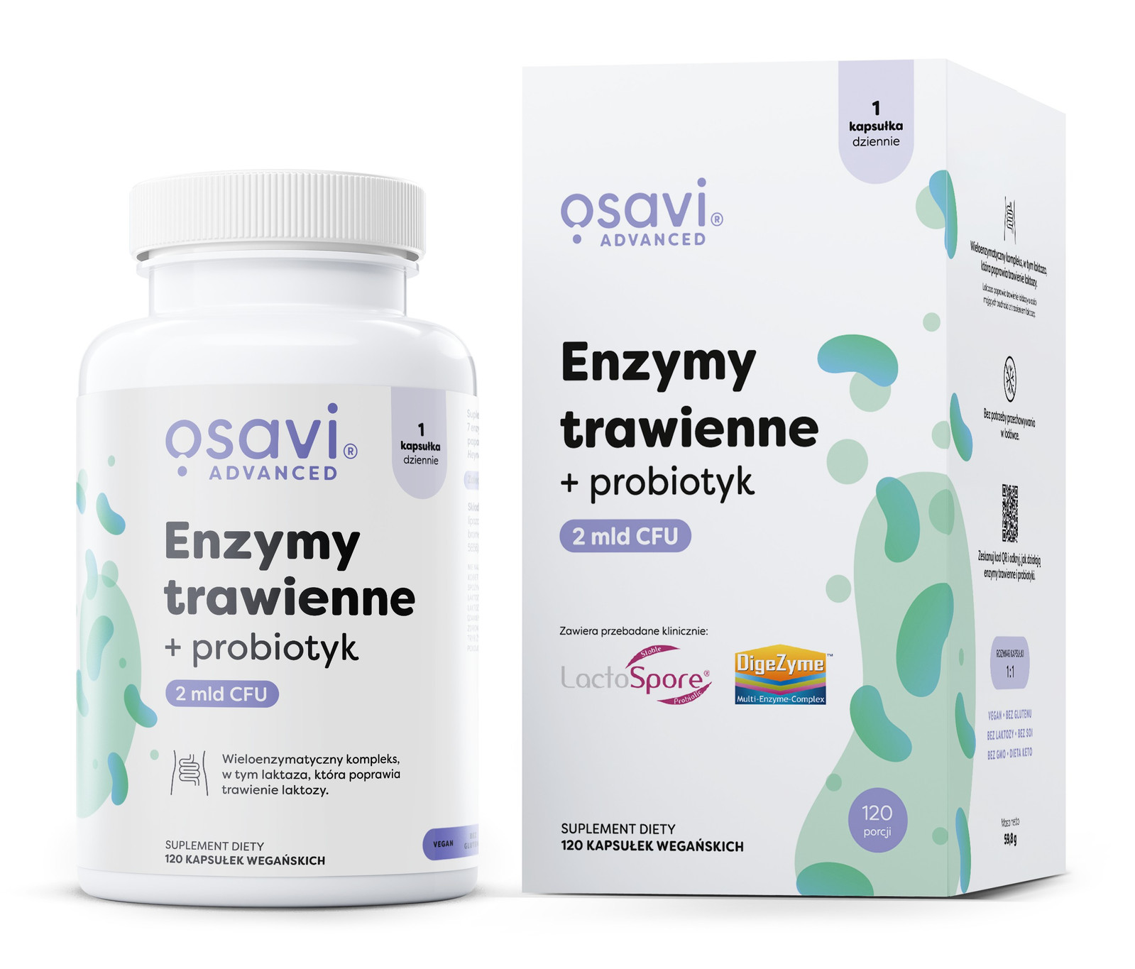 Osavi Enzymy trawienne + probiotyk - 120 kaps. - Nabea.pl