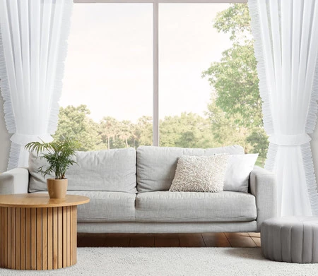 FIRANA GOTOWA KATHY NA TAŚMIE 140 X 270 CM BIAŁY