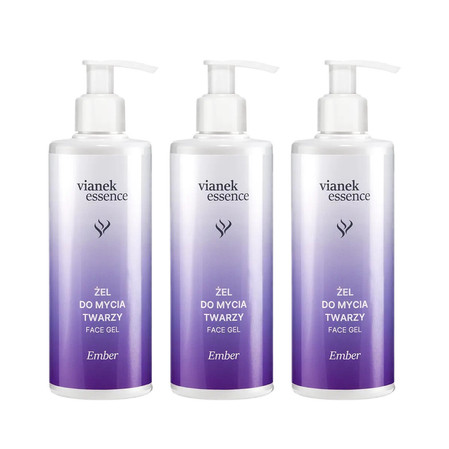 Zestaw: 3x Vianek Essence żel do mycia twarzy Ember 300ml