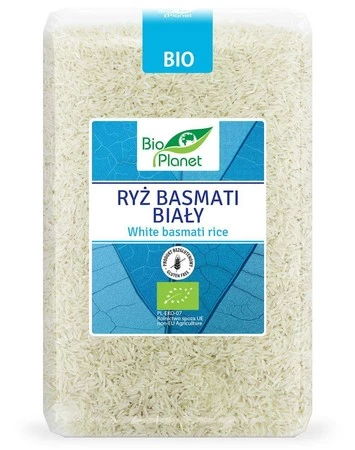 Zestaw 2x Bio Planet − Ryż Basmati biały bezglutenowy BIO − 2 kg