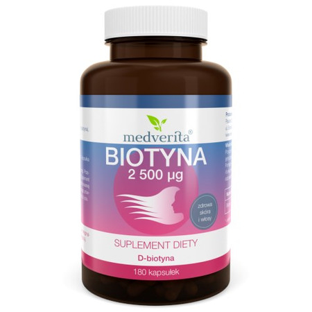 Medverita Biotyna 2500 µg 180 k włosy skóra B7