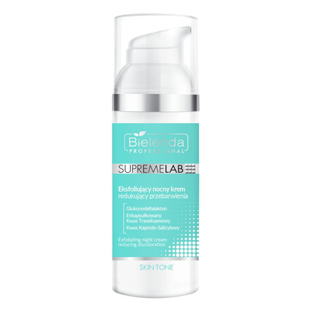 SupremeLab Skin Tone eksfoliujący nocny krem redukujący przebarwienia 50ml