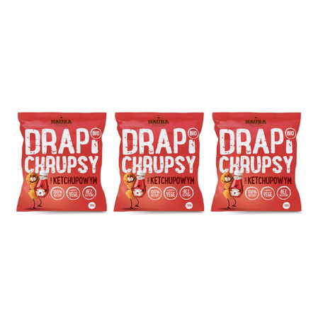 Zestaw: 3x Chrupki o smaku ketchupowym BIO 50 g