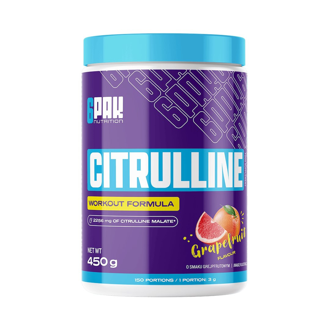 6PAK CITRULLINE odżywka przedtreningowa 450g smak grejpfruit - Nabea.pl
