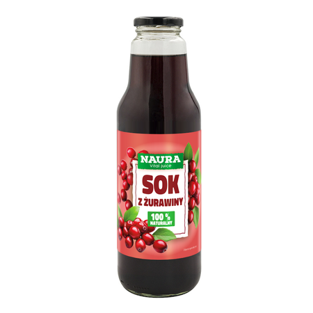 Naura − Sok z żurawiny − 750 ml