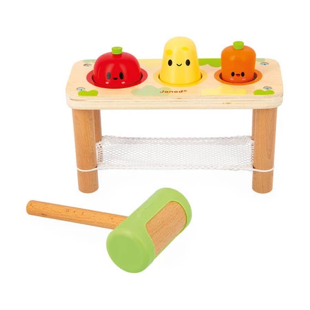 Janod Drewniana przebijanka Warzywa Farma 12m+