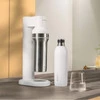 Brita Soda TRIO - Saturator - system nagazowywania wody biały +  cylinder BRITA CO₂ + butelka szklana  0,84l + butelka stalowa 0,5l