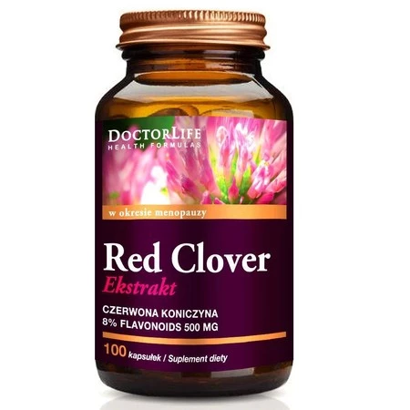 Doctor Life Red Clover Extract czerwona koniczyna 500mg suplement diety 100 kaps.
