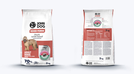 John Dog Good Form Adult Wieprzowina Z Wołowiną - karma sucha dla psa - 3kg