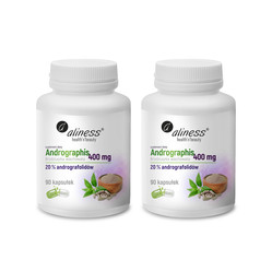 Zestaw 2x Aliness Andrographis 400 mg (20%) 90 kaps.