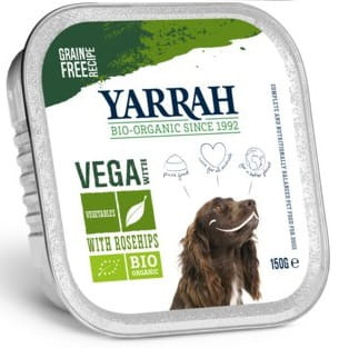 YARRAH Morka karma - VEGA Z OWOCAMI DZIKIEJ RÓŻY BIO 150 g