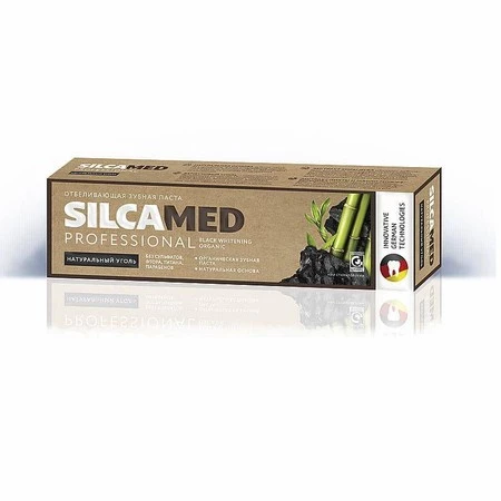 SILCAMED Pasta do zębów Węgiel bez fluoru 100g (Rosja)
