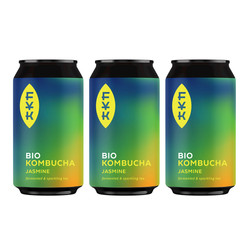 Zestaw: 3x KOMBUCHA HERBATA ZIELONA JAŚMINOWA BEZGLUTENOWA BIO 330 ml - FOREVER YOUNG KOMBUCHA