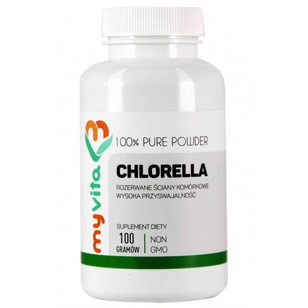 Myvita Chlorella Proszek 100 G Oczyszcanie