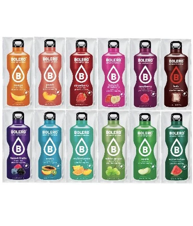 Zestaw Bolero 12 szt. x 9g napojów mix smaków ze stewią bez cukru