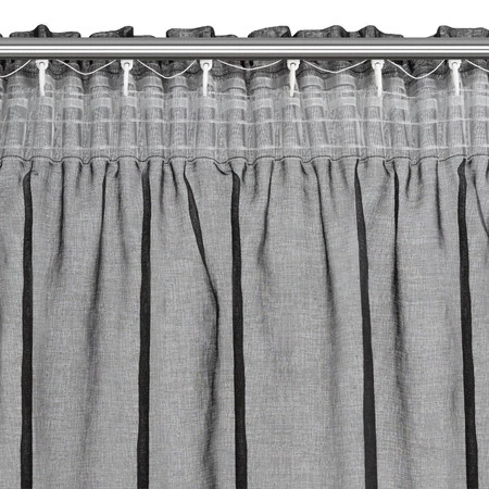 FIRANA GOTOWA CARLI NA TAŚMIE 140 X 270 CM CZARNY