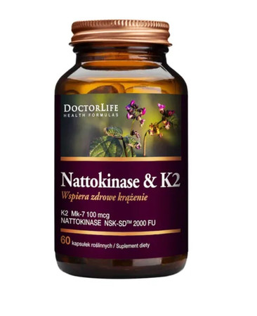 Nattokinase & K2 Mk-7 100mcg 60 kaps.