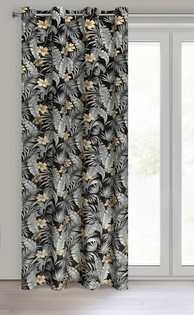 ZASŁONA GOTOWA LOREN 140 X 250 CM CZARNY