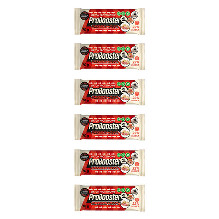 Zestaw 6x Zmiany Zmiany Baton ProBooster 1 Orzechowy 70g