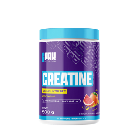 6PAK Creatine Monohydrate Kreatyna Monohydrat 500g smak grejpfrut