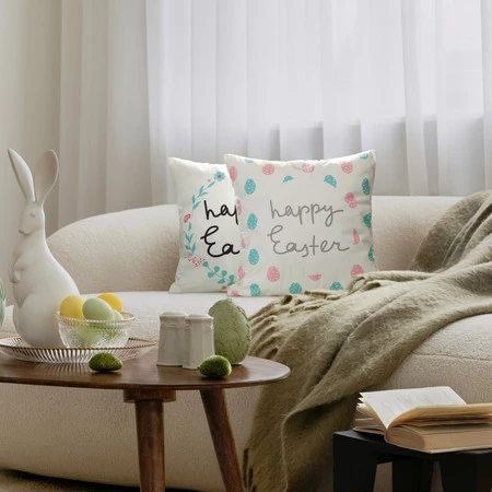 Poszewka Wiosna 9 45 x 45 cm, Biały