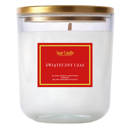 ŚWIECA SOJOWA ZAPACHOWA ŚWIĄTECZNY CZAS 180 ml - YOUR CANDLE (PRODUKT SEZONOWY)