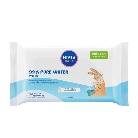 Baby chusteczki biodegradowalne 99% Pure Water 57szt