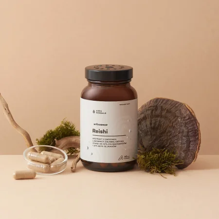 Aura Herbals Mycodrop, Reishi 30:1, 30% beta-glukan 60 kaps.