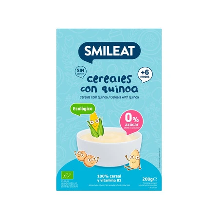 Smileat, BIO Kaszka bezglutenowa dla niemowląt z komosą ryżową 4m+, 200g