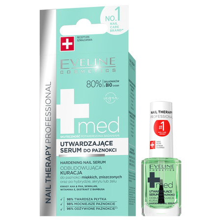 Eveline Nail Therapy Professional Med+ Utwardzające Serum do paznokci 12ml
