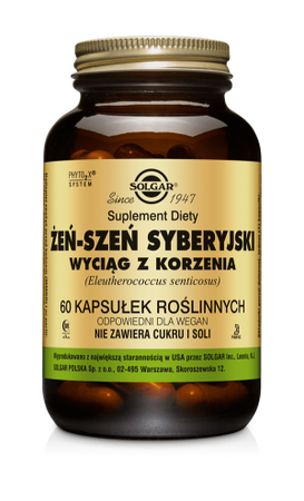 Solgar Zen-Szen Syberyjski na wsparcie dobrego nastroju 60 kaps.