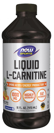 Now Foods L-Karnityna w płynie na wsparcie redukacji masy ciała 473 ml smka owoce tropikalne