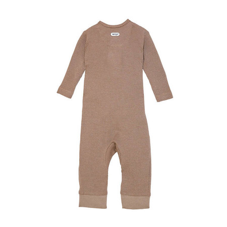 Lodger Pajacyk piżamka niemowlęca bawełniana brązowa Ciumbelle Beige r. 62