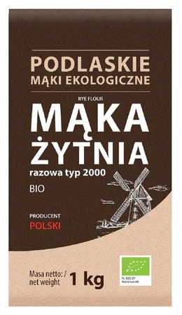 Bio Life Mąki Podlaskie Mąka żytnia razowa BIO typ 2000 1 kg