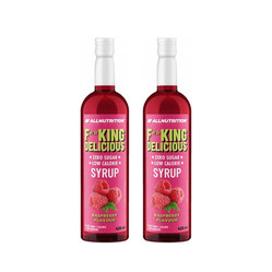 Zestaw: 2x ALLNUTRITION Fitking Delicious Syrup Zero Raspberry  Syrop Sok Bez Cukru Malinowy 420 ml