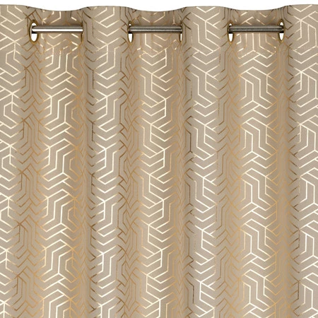 ZASŁONA GOTOWA SEMI 140 X 250 CM CIEMNOBEŻOWY