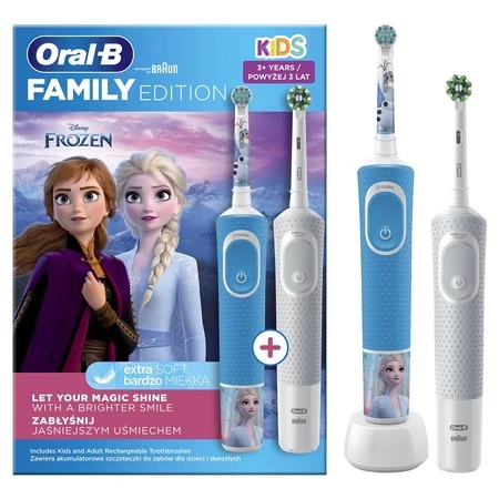 ORAL-B BRAUN SZCZOTECZKA ELEKTRYCZNA VITALITY D103 WHITE+ FR D103 WHITE + D103 Frozen FAMILY Edition NEW