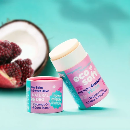 EcoSoft, Naturalny dezodorant damski w sztyfcie, Flower Bloom, ZERO WASTE, 50 ml