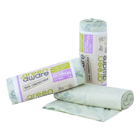 GreenAware, Kompostowalne worki na śmieci 140 L, 3 szt.