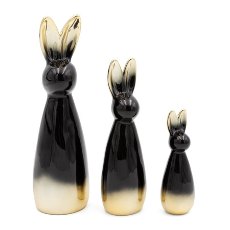 Ozdoba Wielkanocna, Figurka ceramiczna, kolor czarny, rozmiar 6 x 22 x 6 cm