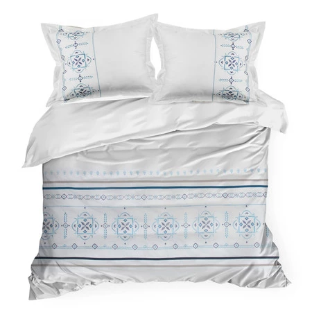 Komplet pościeli satynowej Haft, 160 x 200 cm, Biały