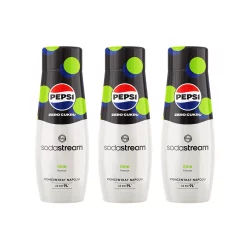 Zestaw: 3x SodaStream Syrop koncentrat Pepsi Lime Zero Cukru 440 ml