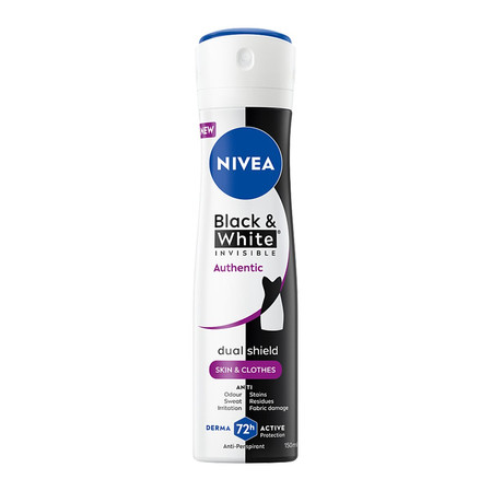 Black&White Invisible Authentic antyperspirant spray 150ml