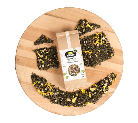 Big Nature Herbata Zielona Sąsiedzka Pomoc 100 g