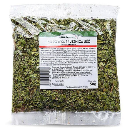Borówka brusznica liść 50g HERBAPOL KRAKÓW