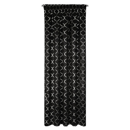 ZASŁONA GOTOWA MILI NA TAŚMIE 140 X 270 CM CZARNY