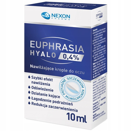 Euphrasia Hyalo Pure Krople Do Oczu Bez Konserwantów 10 Ml
